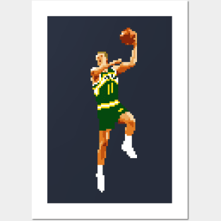 Detlef Schrempf Pixel Layup Posters and Art